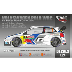 Mf-zone Dc2433 1/24 Volkswagen Polo Wrc Rallye Monte Carlo 2014 1 Ogier 2 Latvala 9 Mikkelsen