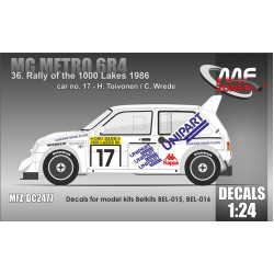 Mf-zone Dc2477 1/24 Mg Metro 6r4 H Toivonen 36 Rally Of Of The 1000 Lakes 1986