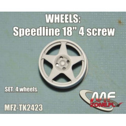 Mf-zone Tk2423 1/24 Speedline Wheels 5 Spoke 4 Screw