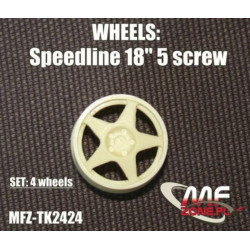 Mf-zone Tk2424 1/24 Speedline Wheels 5 Spoke 5 Screw