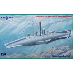 Mikro Mir 144-039 1/144 Nordenfelt I Submarine Plastic Model Kit