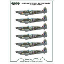 Model Maker D48066 1/48 Supermarine Spitfire Mk Xvi Bubbletop In Polish Service