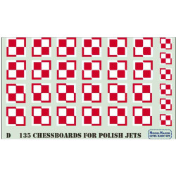 Model Maker D48135 1/48 Polish Chessboards For Polish Jets Mig-21 Mig-29 Su-22 F-16 And Others