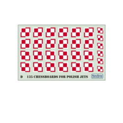 Model Maker D72135 1/72 Polish Chessboards For Polish Jets Mig-21 Mig-29 Su-22 F-16 And Others