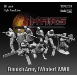 Mars Figures 3dp32024 1/32 Finnish Army Winter Wwll 3d Print High Resolution
