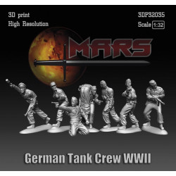 Mars Figures 3dp32035 1/32 German Tank Crew Wwll 3d Print High Resolution