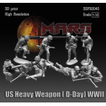 Mars Figures 3dp32040 1/32 Us Heavy Weapon D-day Wwll 3d Print High Resolution