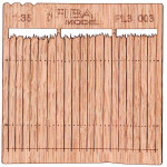 Model Scene Pl3-003 1/35 Wooden Fence Rough Cut Cedar Privacy Fence Ii