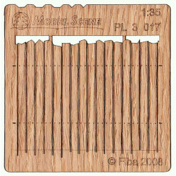 Model Scene Pl3-017 1/35 Wooden Fence Irregular Cut Ii Diorama Accessories Kit