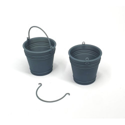 Pimp My Miniatures 16s-006 1/16 3d Printed Resin Kit Metal Bucket 3 Pcs