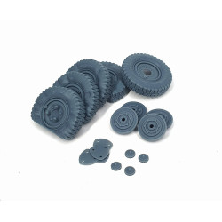 Pimp My Miniatures Afvs35-204 1/35 Sd.kfz 222 Early Road Wheels Flat Tires Type 1 4pcs And Spare For Hobby Boss