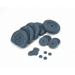 Pimp My Miniatures Afvs35-206 1/35 Sd.kfz 222 Early Road Wheels Flat Tires Type 3 4pcs And Spare For Hobby Boss