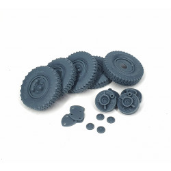 Pimp My Miniatures Afvs35-213 1/35 Sd.kfz 222 Early Road Wheels Set With Spare Weighted Mix For Tamiya