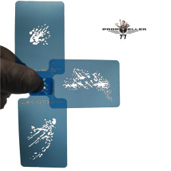 77propeller Prp022 3 Airbrush Template Airbrush Stencils For Spraying Fine Details Set 2