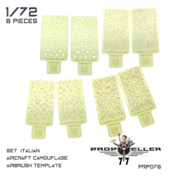 77propeller Prp076 1/72 Italian Aircraft Camouflage Airbrush Template 8 Pcs 77propeller Prp076 1/72 Italian Aircraft Camouflage Airbrush Template 8 Pcs