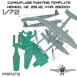 77propeller Prp079 1/72 Camouflage Painting Template Heinkel He- 219 A2 Wnr 290004 For Model Hobby 2000 77propeller Prp079 1/72 Camouflage Painting Template Heinkel He- 219 A2 Wnr 290004 For Model Hobby 2000