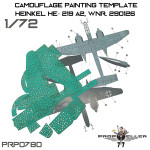 77propeller Prp080 1/72 Camouflage Painting Template Heinkel He- 219 A2 Wnr 290004 For Model Hobby 2000