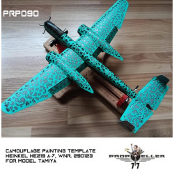 77propeller Prp090 1/48 Camouflage Painting Template Heinkel He219 A-7 Wnr 290123 For Model Tamiya