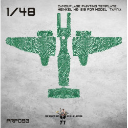 77propeller Prp093 1/48 Camouflage Painting Template Heinkel He- 219 For Model Tamiya