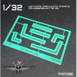 77propeller Prp098 1/32 Luftwaffe Wing Walkway Stencils For Messerschmitt Bf 109