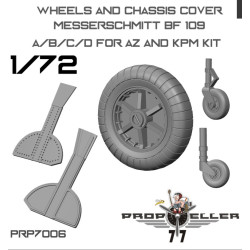 77propeller Prp7006 1/72 Wheels And Chassis Cover Messerschmitt Bf 109 A/B/C/D For Az And Kpm Kit