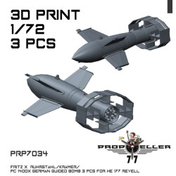 77propeller Prp7034 1/72 Fritz X Ruhrstahl/Kramer/ Pc 1400x German Guided Bomb 3 Pcs For He 177 Revell
