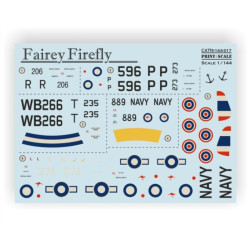 Print Scale Prs144-017 1/144 Feriey Firefly Decal For Aircraft
