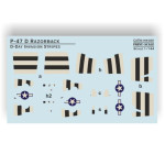 Print Scale Prs144-025 1/144 P-47d Razorback. D-day Invasion Stripes Decal For Aircraft
