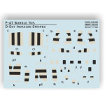 Print Scale Prs144-026 1/144 P-47 Bubble Top D-day Invasion Stripes Decal For Aircraft