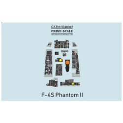 Print Scale Prs3d48-007 1/48 F-4s Phantom 2 3D decal Instrument Panel