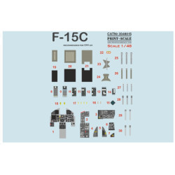 Print Scale Prs3d48-015 1/48 F-15c Eagle 3D decal Instrument Panel