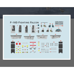 Print Scale 3d48-012 1/48 Instrumental Panel And Cocpit F 16d Fighting Falcon