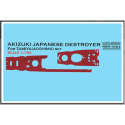 Print Scale Prs3d700-001 1/700 Akizuki Japanese Destroyer Accessories Kit