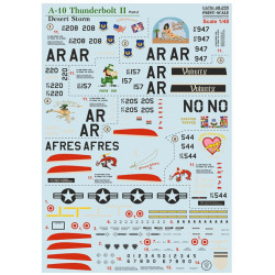 Print Scale 48-255 1/48 Decal For A-10 Thunderbolt Desert Storm Part 2