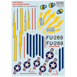 Print Scale 48-312 1/48 F-86a Colorful Early Sabres The Complete Set 2 Leaf Part 5 New