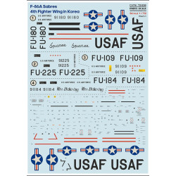 Print Scale 72-536 1/72 F-86a Sabres Part 1 4th Fighter Wing In Korea Part 1