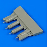 Quickboost 48672 1/48 F4u-5 Corsair Gun Barrels With Pylons For Hasegawa