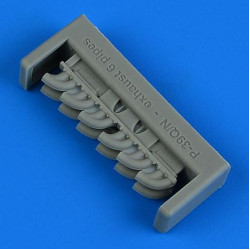 Quickboost 49205 1/48 P-39q/N Airacobra Exhaust - 6 Pipes For Arma Hobby
