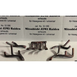 Rexx32086 1/32 Exhaust For Mitsubishi J2m3 Raiden Universal And For Hasegawa