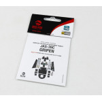 Red Fox Qs-48201 1/48 Jas-39c Gripen 3d Acrylic Instrument Panels For Kitty Hawk
