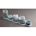 Rise144 Models Rm045 1/144 Mirage 2000 Exhaust 2 Versions Heller Kit