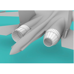 Rise144 Models Rm088 1/144 Su-27 Exhaust Open/Close Version For Trumpeter Kit