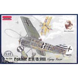Roden 004 1/72 Fokker E.v/D.viii 1918 Wwi German Airplane Plastic Model Scale