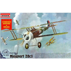 Roden 403 1/48 Nieuport 28c1 French Fighter-biplane Wwi Plastic Model Kit