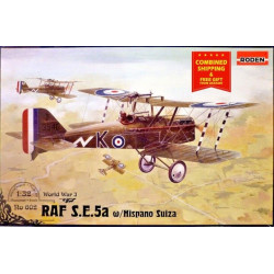 Roden 602 1/32 Raf S.e.5a W/Hispano Suiza British Fighter Wwi Plastic Model