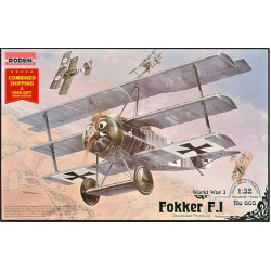 Roden 605 1/32 Fokker F.i German Fighter-triplane Wwi Plastic Model Kit