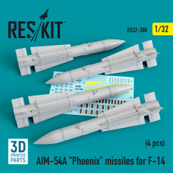 Reskit RS32-0388 1/32 AIM-54A Phoenix missiles for F-14 4pcs