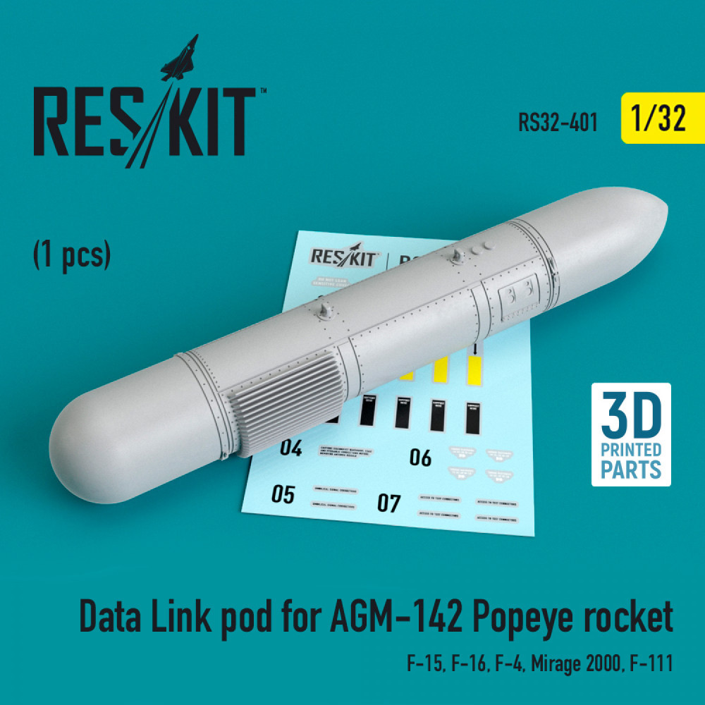 Reskit RS32-0401 - 1/32 - Data Link pod for AGM-142 Popeye rocket