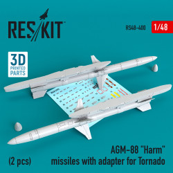 Reskit RS48-0400 - 1/48 - AGM-88 Harm missiles with adapter for Tornado 2 pcs