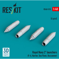 Reskit Rs48-0510 1/48 Royal Navy 2 Launchers 4 Pcs F-4 Harrier Sea Vixen Buccaneer 3d Printed